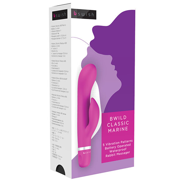 Imagen que nos facilita B SWISH de su producto erótico B SWISH - BWILD CLASSIC MARINE RABBIT VIBRATOR CERISE para nuestra categoría "JUGUETES BIENESTAR |Vibradores|Vibradores Rabbit".