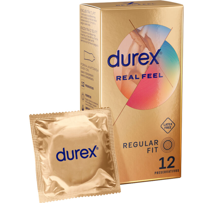 Imagen que nos facilita DUREX CONDOMS de su producto erótico DUREX - PRESERVATIVOS REAL FEEL SIN LÁTEX 12 UNIDADES para nuestra categoría "PRESERVATIVOS |Sin Latex".