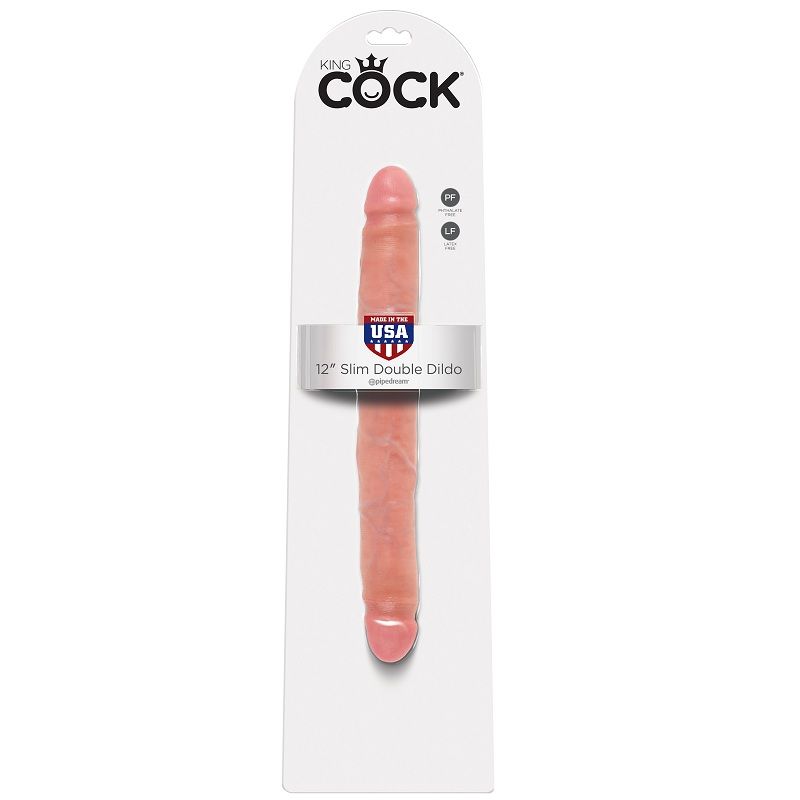 Imagen que nos facilita KING COCK de su producto erótico KING COCK - DILDO DOBLE NATURAL 30 CM para nuestra categoría "JUGUETES BIENESTAR |Dildos sin Vibración|Penes realisticos".