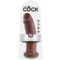 Imagen que nos facilita KING COCK de su producto erótico KING COCK - 10 PENE MARRÓN 25.4 CM para nuestra categoría "JUGUETES BIENESTAR |Dildos sin Vibración|Penes realisticos".