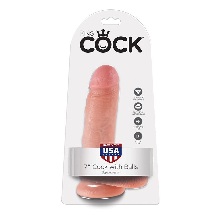 Imagen que nos facilita KING COCK de su producto erótico KING COCK - 7 PENE REALÍSTICO NATURAL 17.8 CM para nuestra categoría "JUGUETES BIENESTAR |Dildos sin Vibración|Penes realisticos".