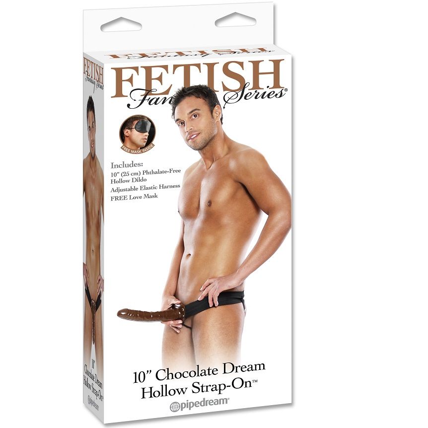 Imagen que nos facilita FETISH FANTASY SERIES de su producto erótico FETISH FANTASY SERIES - ARNÉS HUECO AJUSTABLE CHOCOLATE 22 CM para nuestra categoría "JUGUETES BIENESTAR |Juguetes para Hombres|Accesorios para el pene|Extensor pene con Arnés".