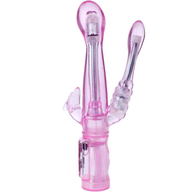 Imagen que nos facilita BAILE VIBRATORS de su producto erótico BAILE - VIBRADOR FLEXIBLE CON ESTIMULADOR ANAL para nuestra categoría "JUGUETES BIENESTAR |Vibradores|Vibradores Rabbit".