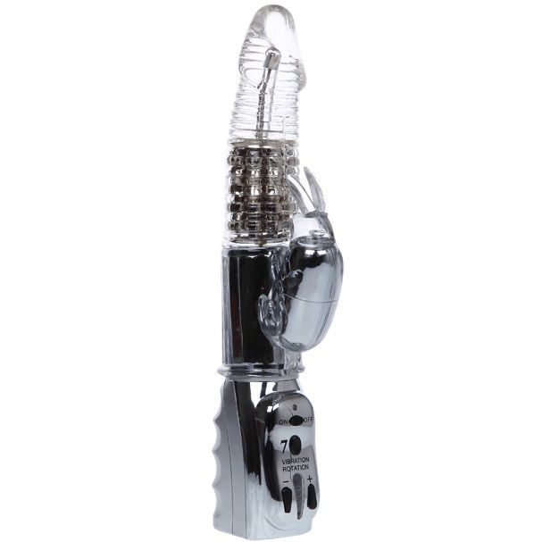 Imagen que nos facilita BAILE ROTATIONS de su producto erótico BAILE - AMOUR MISSILE ROTADOR TRANSPARENTE 26.5 CM para nuestra categoría "JUGUETES BIENESTAR |Vibradores|Rotadores y vibradores".