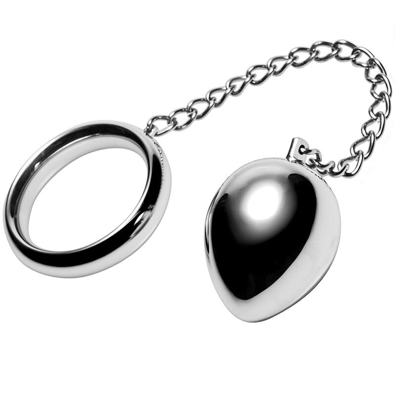 Imagen que nos facilita METAL HARD de su producto erótico METAL HARD - COCK RING 45MM + CADENA CON BOLA METAL para nuestra categoría "BDSM & BONDAGE |Artículos BDSM|Plug Anal BDSM".