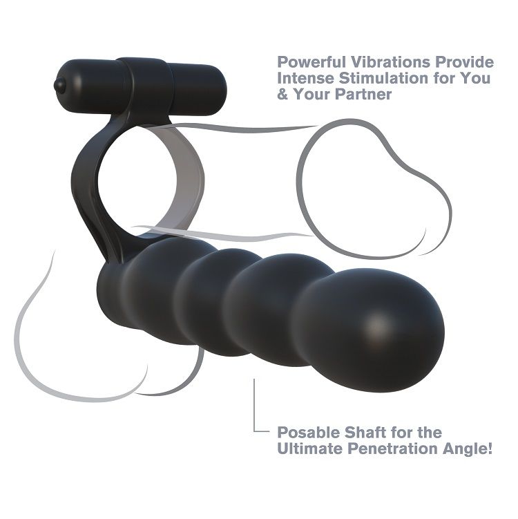 Imagen que nos facilita FANTASY C-RINGZ de su producto erótico FANTASY C-RINGZ - ANILLO DOBLE PENETRACION POSABLE para nuestra categoría "JUGUETES BIENESTAR |Juguetes para Hombres|Accesorios para el pene|Anillos Pene|Anillos con Vibración".