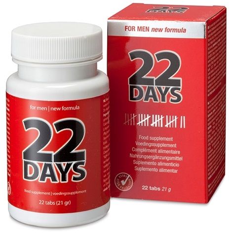Imagen que nos facilita COBECO PHARMA de su producto erótico 22 Days PE – Complemento alimenticio para el bienestar masculino para nuestra categoría "DROGUERÍA |Complementos Alimenticios|Cápsulas para Hombres".