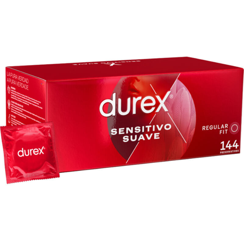 Imagen que nos facilita DUREX CONDOMS de su producto erótico DUREX - PRESERVATIVOS SENSITIVO 144 UNIDADES para nuestra categoría "PRESERVATIVOS |Sensitivos".