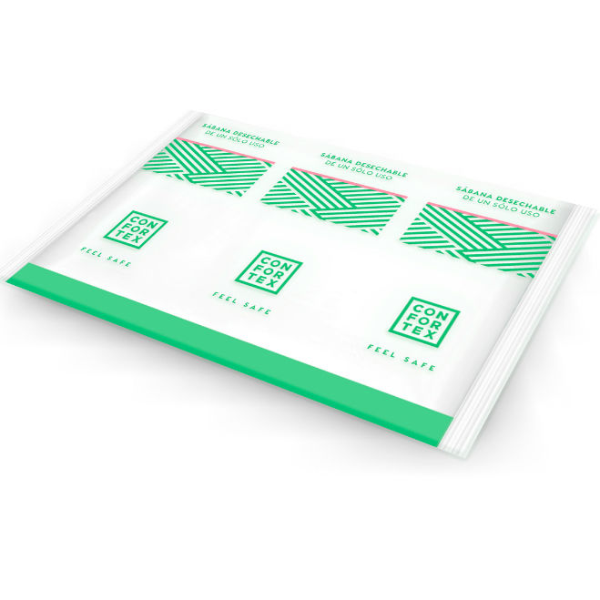 Imagen que nos facilita CONFORTEX de su producto erótico CONFORTEX - SÁBANAS HIGIÉNICAS DESECHABLES EN BOLSA INDIVIDUAL para nuestra categoría "ARTÍCULOS VARIOS|Sábanas".
