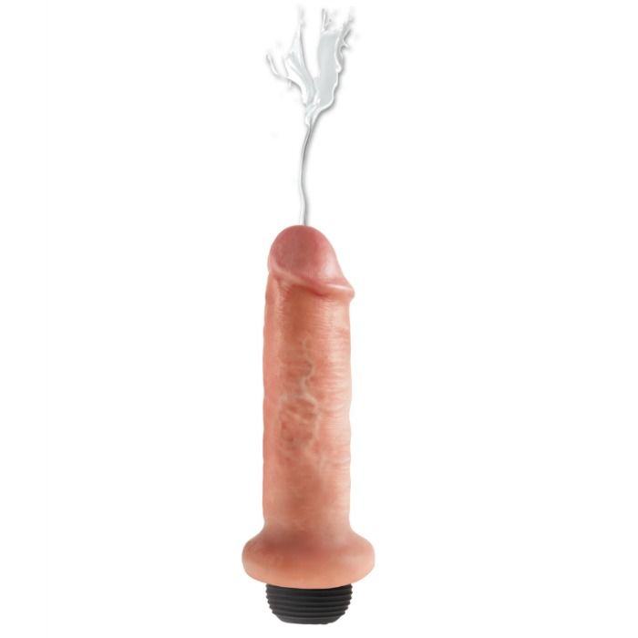 Imagen que nos facilita KING COCK de su producto erótico KING COCK - DILDO SQUIRTING 17.8 CM NATURAL para nuestra categoría "JUGUETES BIENESTAR |Dildos sin Vibración".
