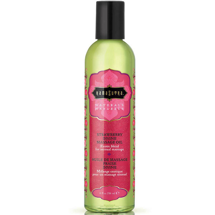 Imagen que nos facilita KAMASUTRA  COSMETICS de su producto erótico KAMASUTRA - NATURALS ACEITE DE MASAJE FRESA DIVINA 236ML para nuestra categoría "DROGUERÍA |Para Masajes|Aceites con Sabores".