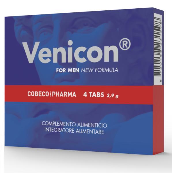 Imagen que nos facilita COBECO PHARMA de su producto erótico Venicon for Men – Vitalidad y Potencia Sexual Natural para el Hombre para nuestra categoría "DROGUERÍA |Complementos Alimenticios|Cápsulas para Hombres".