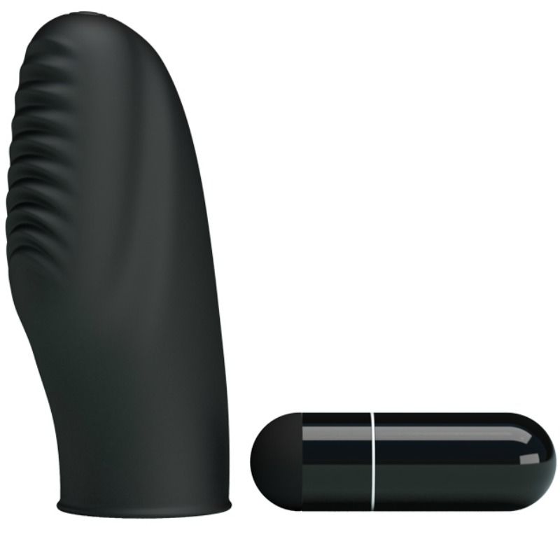 Imagen que nos facilita PRETTY LOVE FLIRTATION de su producto erótico PRETTY LOVE - FLIRTATION DEDAL CON VIBRACIÓN STANFORD NEGRO para nuestra categoría "JUGUETES BIENESTAR |Vibradores|Vibradores Dedo".