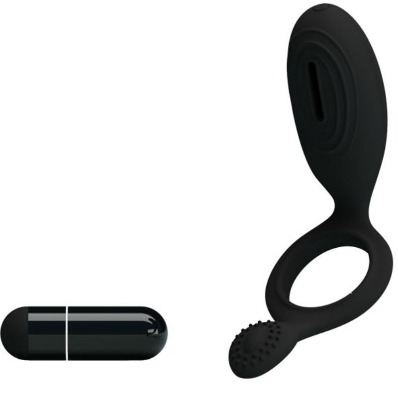 Imagen que nos facilita PRETTY LOVE MALE de su producto erótico PRETTY LOVE - ETHEL ANILLO VIBRADOR CON ESTIMULADOR para nuestra categoría "JUGUETES BIENESTAR |Juguetes para Hombres|Accesorios para el pene|Anillos Pene|Anillos con Vibración".