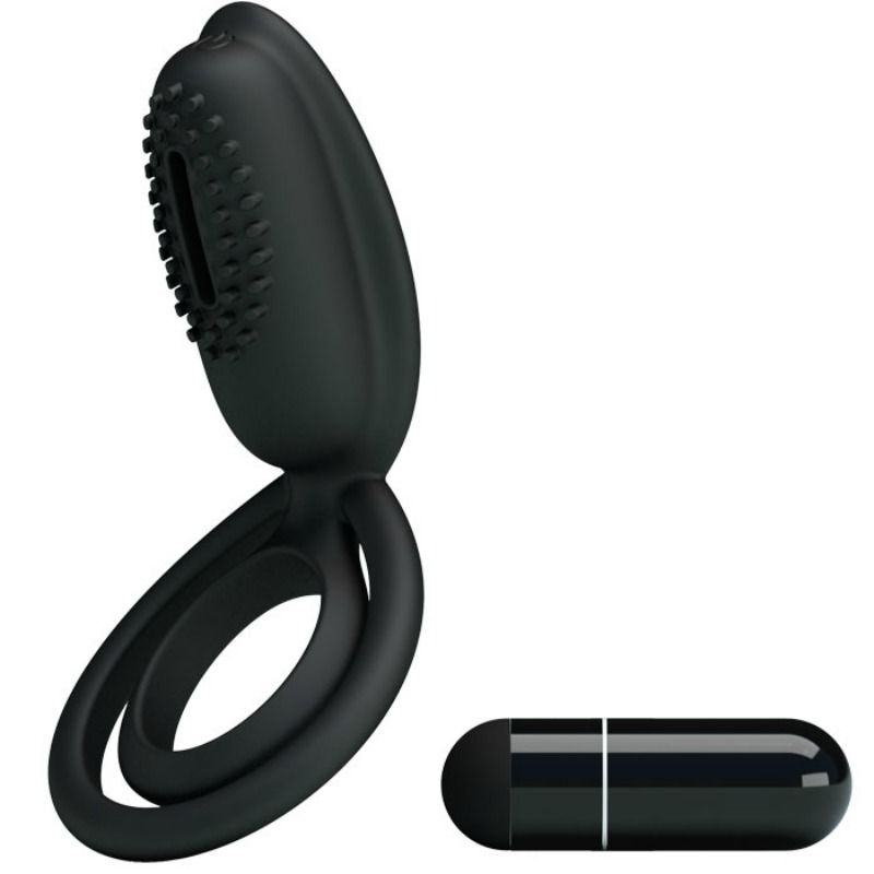 Imagen que nos facilita PRETTY LOVE MALE de su producto erótico PRETTY LOVE - ESTHER ANILLO VIBRADOR CON ESTIMULADOR para nuestra categoría "JUGUETES BIENESTAR |Juguetes para Hombres|Accesorios para el pene|Anillos Pene|Anillos con Vibración".