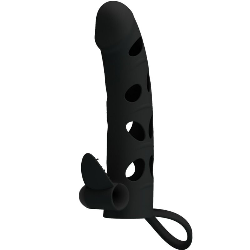 Imagen que nos facilita PRETTY LOVE MALE de su producto erótico PRETTY LOVE - FUNDA SILICONA CON VIBRACIÓN 15.2 CM para nuestra categoría "JUGUETES BIENESTAR |Juguetes para Hombres|Accesorios para el pene|Fundas Pene sin extensión".