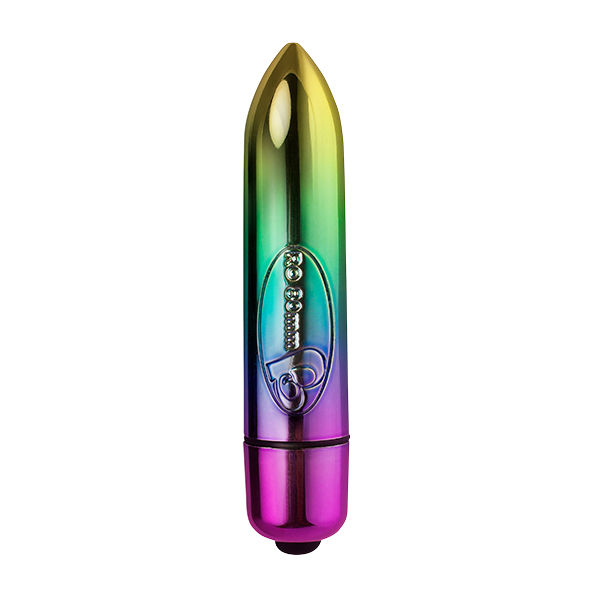 Imagen que nos facilita ROCKS-OFF de su producto erótico ROCKS-OFF - RO-80MM 7-VELOCIDADES RAINBOW para nuestra categoría "JUGUETES BIENESTAR |Vibradores|Mini vibradores".