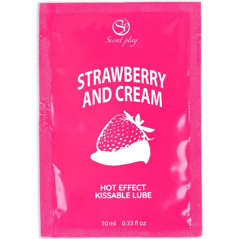 Imagen que nos facilita SECRETPLAY COSMETIC de su producto erótico SECRETPLAY - MONODOSIS LUBRICANTE FRESAS & NATA 10 ML para nuestra categoría "DROGUERÍA |Lubricantes|Monodosis".