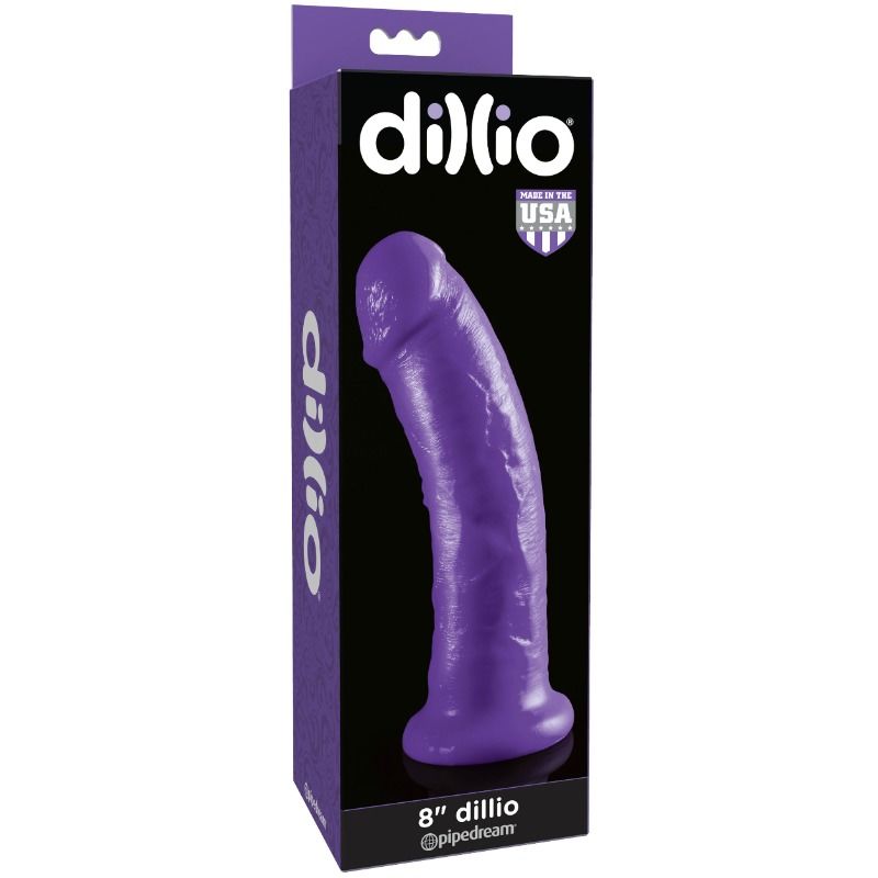 Imagen que nos facilita DILLIO de su producto erótico DILLIO - DILDO CON VENTOSA 20.32 CM LILA para nuestra categoría "JUGUETES BIENESTAR |Dildos sin Vibración|Dildos para Arneses".