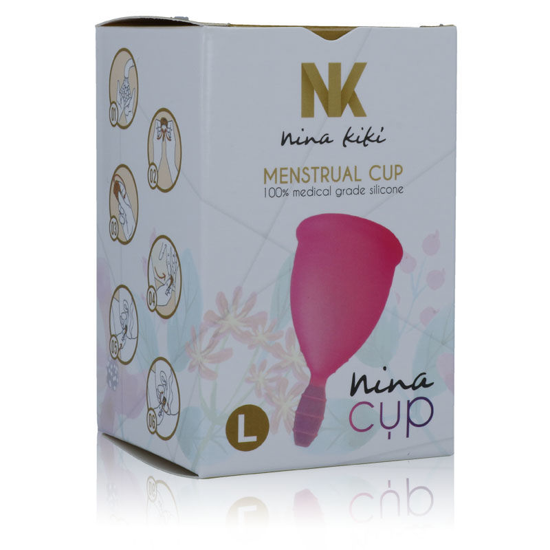 Imagen que nos facilita NINA KIKÍ de su producto erótico NINA KIKÍ - COPA MENSTRUAL ROSA - TALLA L para nuestra categoría "DROGUERÍA |Copas vaginales".