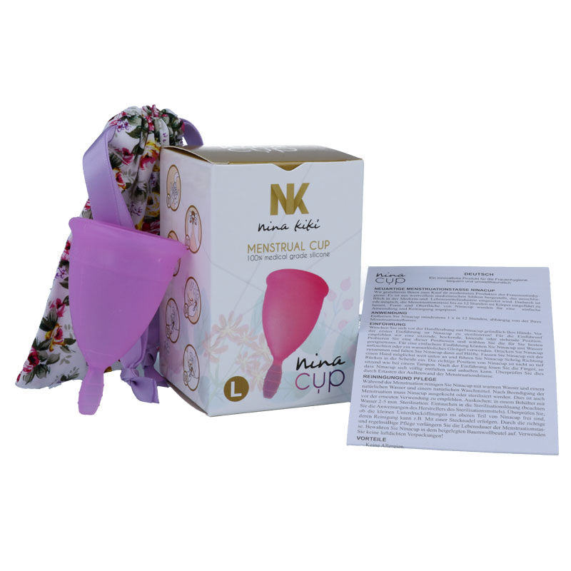 Imagen que nos facilita NINA KIKÍ de su producto erótico NINA KIKÍ - COPA MENSTRUAL LILA - TALLA L para nuestra categoría "DROGUERÍA |Copas vaginales".