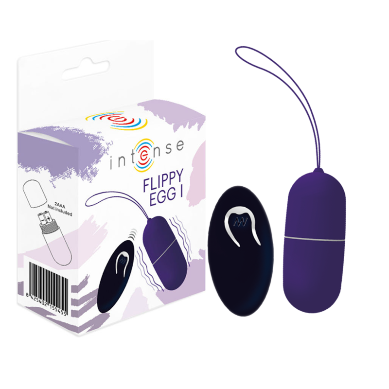 Imagen que nos facilita INTENSE COUPLES TOYS de su producto erótico INTENSE - FLIPPY I HUEVO CONTROL REMOTO LILA para nuestra categoría "JUGUETES BIENESTAR |Vibradores|Vibradores control remoto".