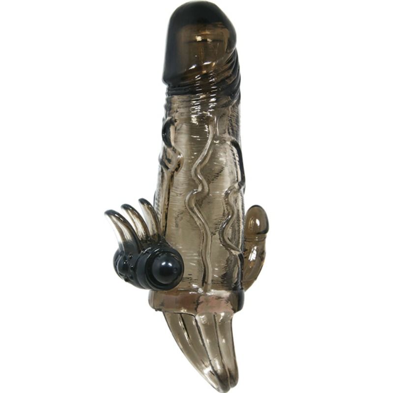 Imagen que nos facilita BAILE FOR HIM de su producto erótico BAILE - BRAVE MAN FUNDA PENE ANAL Y CLITORIS VIBRADOR 16.5 CM NEGRO para nuestra categoría "JUGUETES BIENESTAR |Juguetes para Hombres|Accesorios para el pene|Fundas Pene sin extensión".