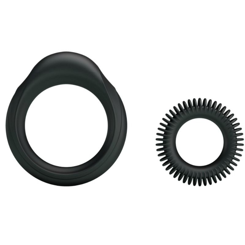 Imagen que nos facilita BAILE FOR HIM de su producto erótico BAILE - KIT 2 ANILLOS SILICONA RING MANHOOD para nuestra categoría "JUGUETES BIENESTAR |Juguetes para Hombres|Accesorios para el pene|Anillos Pene|Anillos sin vibración".