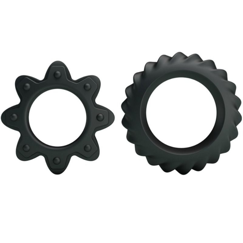 Imagen que nos facilita BAILE FOR HIM de su producto erótico BAILE - KIT 2 ANILLOS SILICONA RING FLOWERING para nuestra categoría "JUGUETES BIENESTAR |Juguetes para Hombres|Accesorios para el pene|Anillos Pene|Anillos sin vibración".