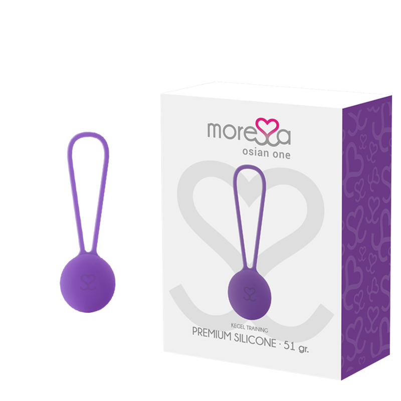 Imagen que nos facilita MORESSA de su producto erótico MORESSA - OSIAN ONE ENTRENAMIENTO SUELO PELVICO 51gr PREMIUM SILICONA LILA para nuestra categoría "JUGUETES BIENESTAR |Juguetes para Mujeres|Bolas Chinas|Bolas Silicona".