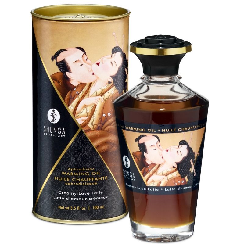 Imagen que nos facilita SHUNGA OILS de su producto erótico SHUNGA - ACEITE MASAJE EFECTO CALOR SABOR CAFÉ 100 ML para nuestra categoría "DROGUERÍA |Para Masajes|Con efecto calor".