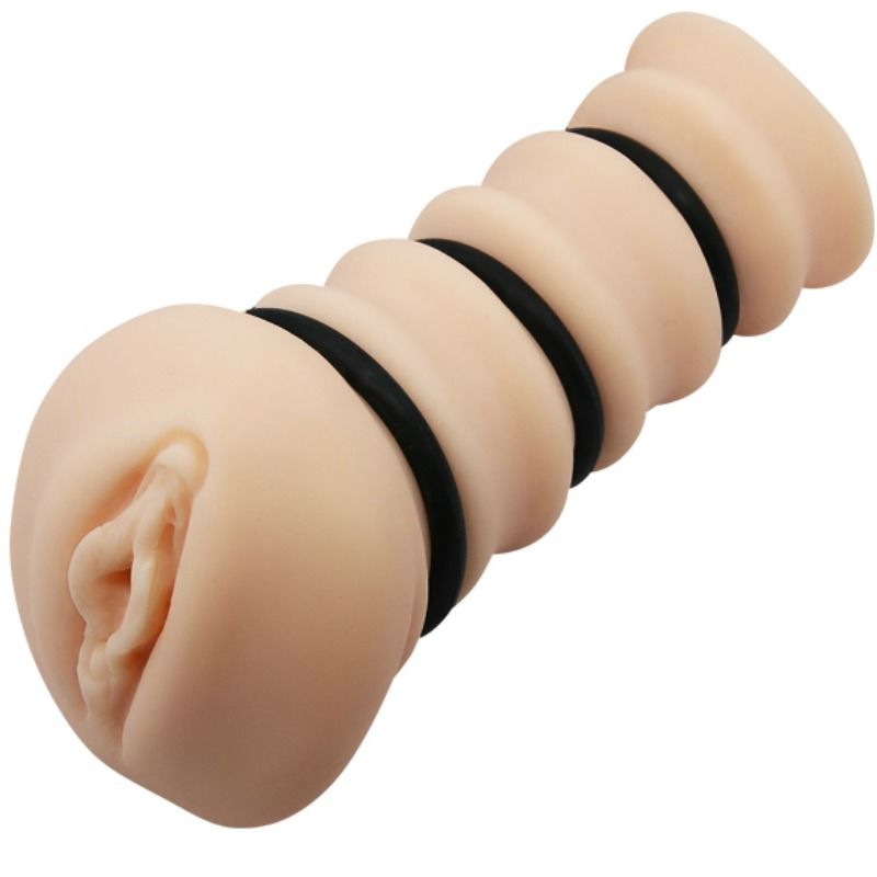 Imagen que nos facilita CRAZY BULL de su producto erótico CRAZY BULL - MASTURBADOR CON ANILLOS MODELO VAGINA 2 para nuestra categoría "JUGUETES BIENESTAR |Juguetes para Hombres|Vaginas con vibración".