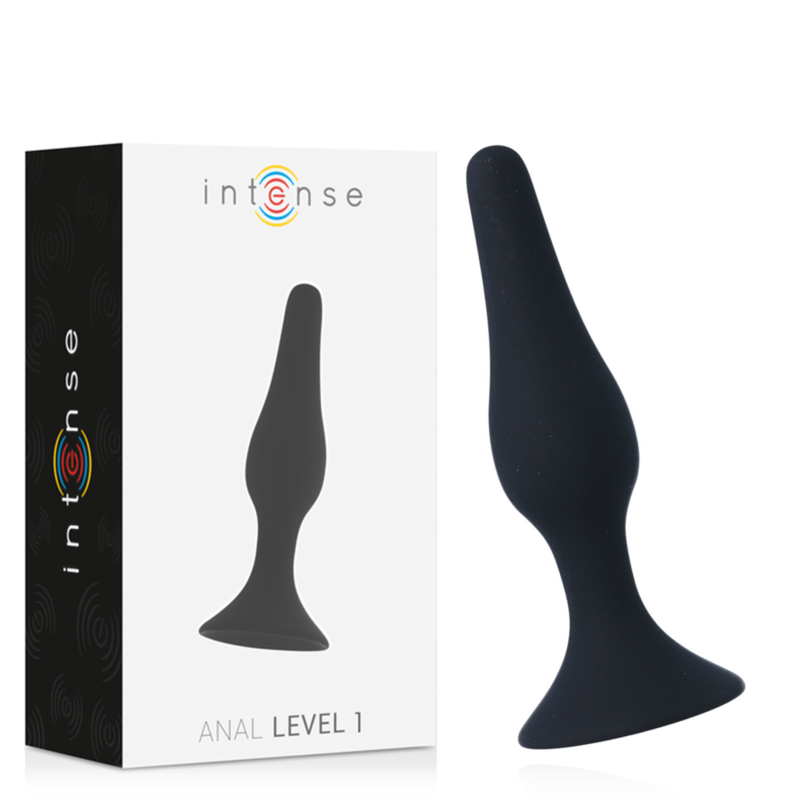 Imagen que nos facilita INTENSE ANAL TOYS de su producto erótico INTENSE - ANAL LEVEL 1 10.5CM NEGRO para nuestra categoría "JUGUETES BIENESTAR |Anal|Plugs Anales".