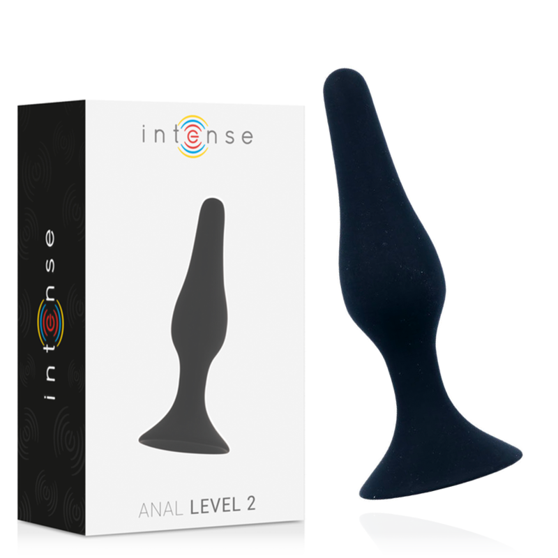 Imagen que nos facilita INTENSE ANAL TOYS de su producto erótico INTENSE - ANAL LEVEL 2 11.5CM NEGRO para nuestra categoría "JUGUETES BIENESTAR |Anal|Plugs Anales".