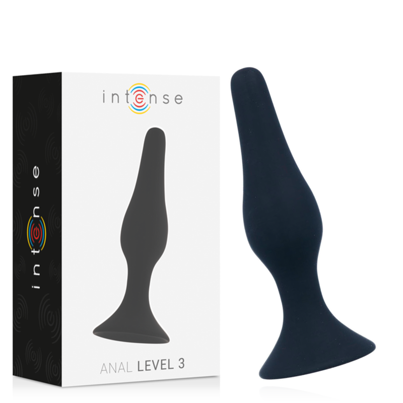 Imagen que nos facilita INTENSE ANAL TOYS de su producto erótico INTENSE - ANAL LEVEL 3 12.5CM NEGRO para nuestra categoría "JUGUETES BIENESTAR |Anal|Plugs Anales".