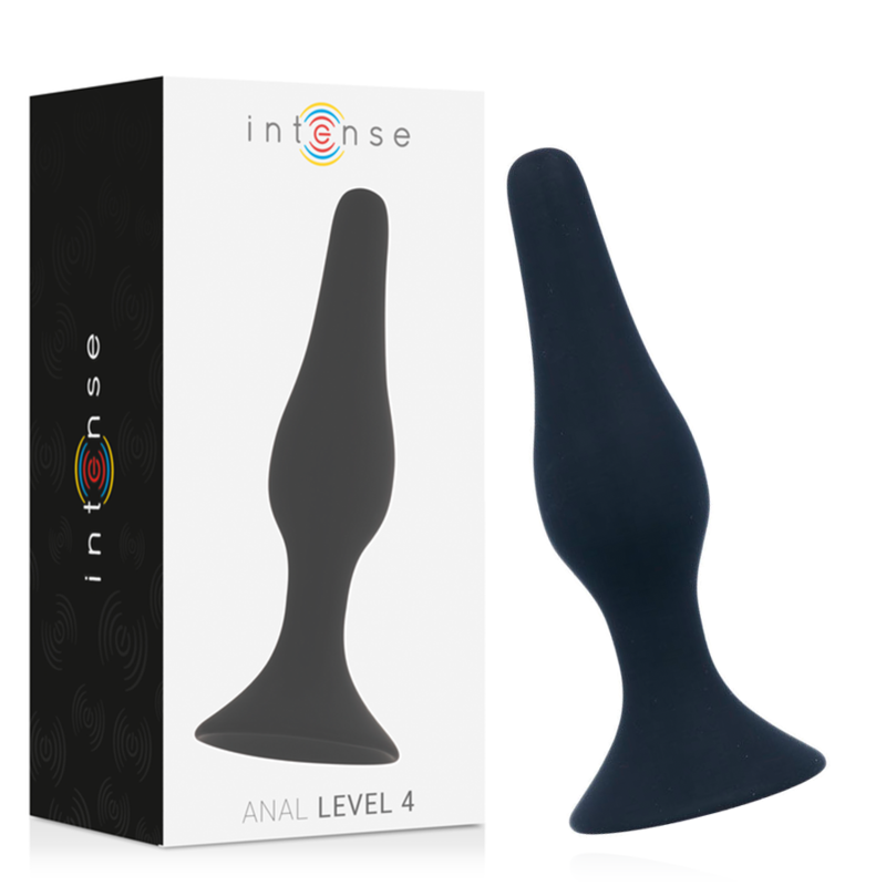 Imagen que nos facilita INTENSE ANAL TOYS de su producto erótico INTENSE - ANAL LEVEL 4 15.5CM NEGRO para nuestra categoría "JUGUETES BIENESTAR |Anal|Plugs Anales".