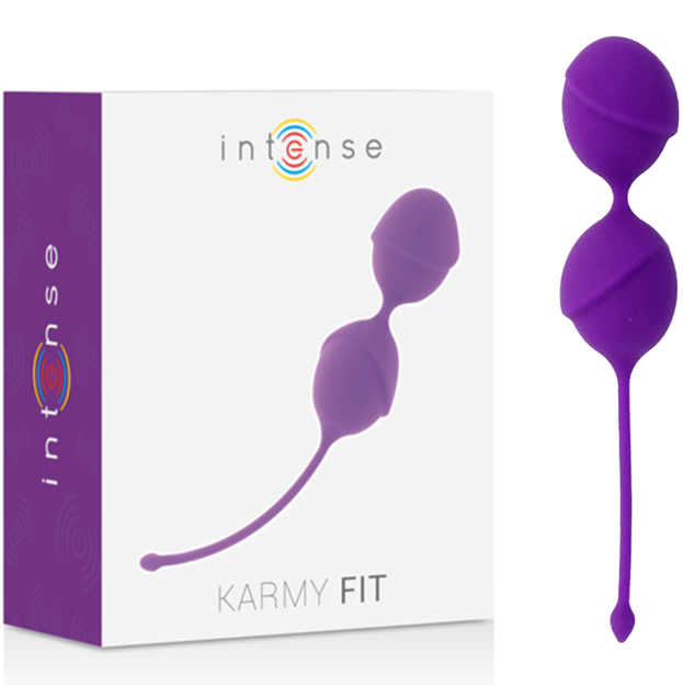 Imagen que nos facilita INTENSE HEALTH & FUN de su producto erótico INTENSE - KARMY FIT KEGEL SILICONE LILA para nuestra categoría "JUGUETES BIENESTAR |Juguetes para Mujeres|Bolas Chinas|Bolas Silicona".