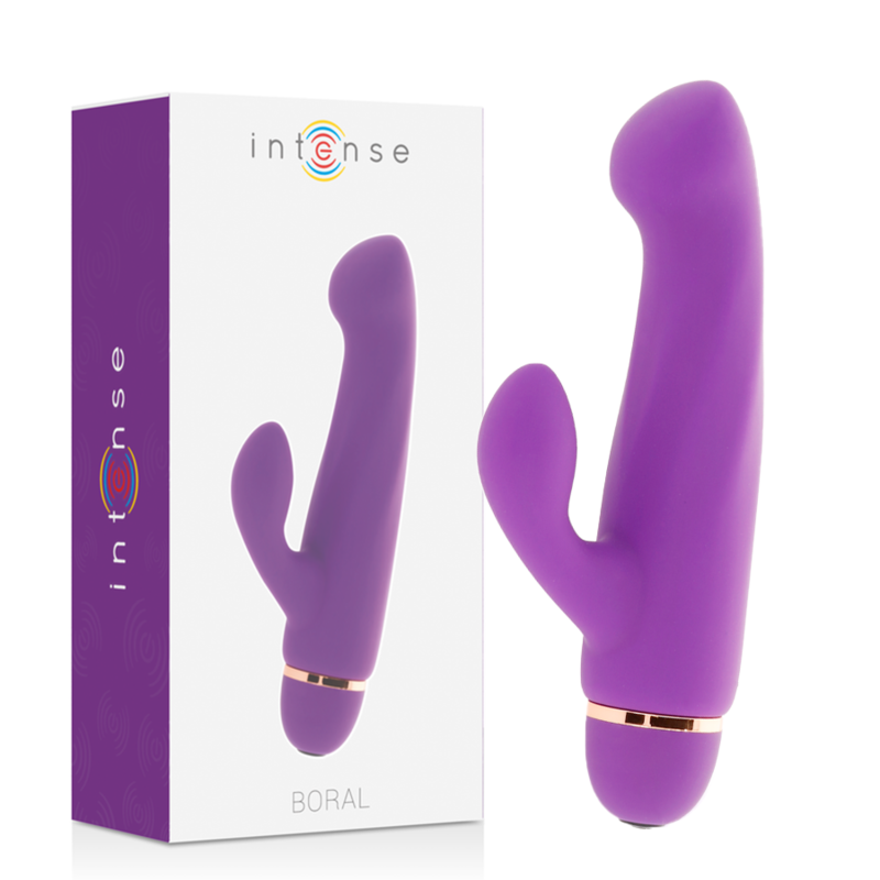Imagen que nos facilita INTENSE FUN de su producto erótico INTENSE - BORAL 20 SPEEDS SILICONE LILA para nuestra categoría "JUGUETES BIENESTAR |Vibradores|Vibradores Rabbit".