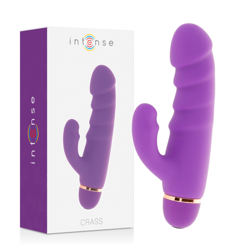 Imagen que nos facilita INTENSE FUN de su producto erótico INTENSE - CRASS 20 SPEEDS SILICONE LILA para nuestra categoría "JUGUETES BIENESTAR |Vibradores|Vibradores Rabbit".