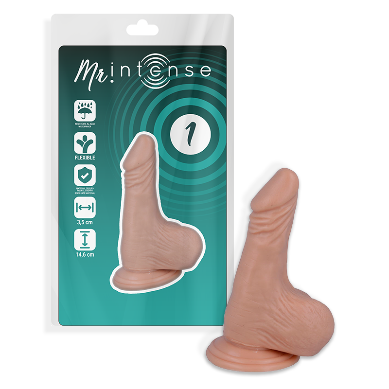 Imagen que nos facilita MR. INTENSE de su producto erótico MR INTENSE - 1 PENE REALÍSTICO 14.6 CM -O- 3.5 CM para nuestra categoría "JUGUETES BIENESTAR |Dildos sin Vibración|Penes realisticos".