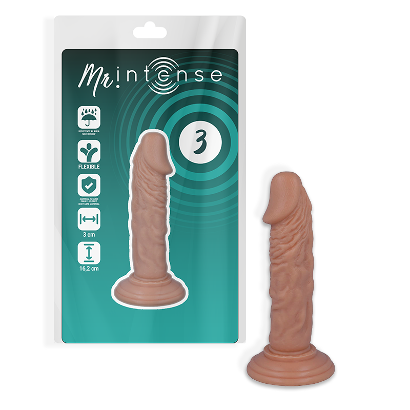 Imagen que nos facilita MR. INTENSE de su producto erótico MR INTENSE - 3 PENE REALÍSTICO 16.2 CM -O- 3 CM para nuestra categoría "JUGUETES BIENESTAR |Dildos sin Vibración|Penes realisticos".