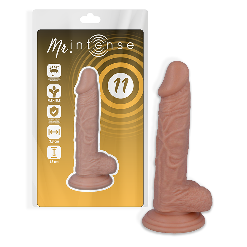 Imagen que nos facilita MR. INTENSE de su producto erótico MR INTENSE - 11 PENE REALÍSTICO 18 CM -O- 3.8 CM para nuestra categoría "JUGUETES BIENESTAR |Dildos sin Vibración|Penes realisticos".