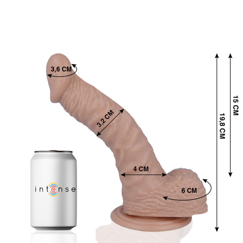 Imagen que nos facilita MR. INTENSE de su producto erótico MR INTENSE - 18 PENE REALÍSTICO 19.8 CM -O- 3.2 CM para nuestra categoría "JUGUETES BIENESTAR |Dildos sin Vibración|Penes realisticos".