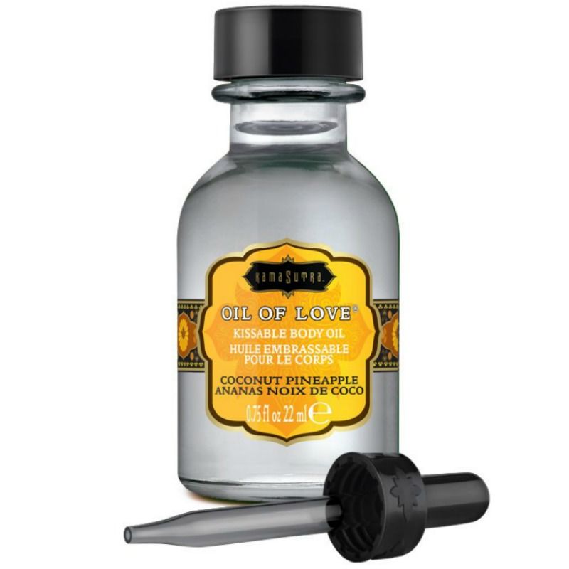 Imagen que nos facilita KAMASUTRA  COSMETICS de su producto erótico KAMASUTRA - ACEITE COMESTIBLE - COCO Y PIÑA 22 ML para nuestra categoría "DROGUERÍA |Para Masajes|Aceites con Sabores".