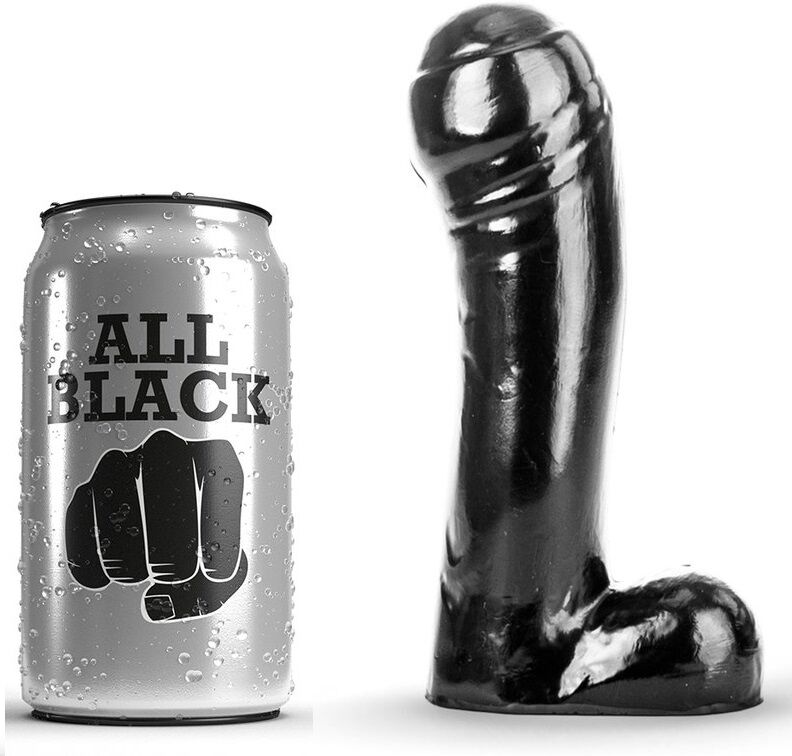 Imagen que nos facilita ALL BLACK de su producto erótico ALL BLACK - DILDO NEGRO 15 CM para nuestra categoría "JUGUETES BIENESTAR |Dildos sin Vibración|Dildos Punto G".