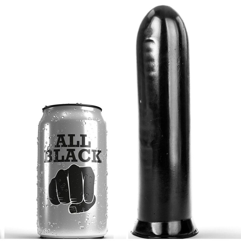 Imagen que nos facilita ALL BLACK de su producto erótico ALL BLACK - DILDO NEGRO 19 CM para nuestra categoría "JUGUETES BIENESTAR |Anal|Plugs Anales".