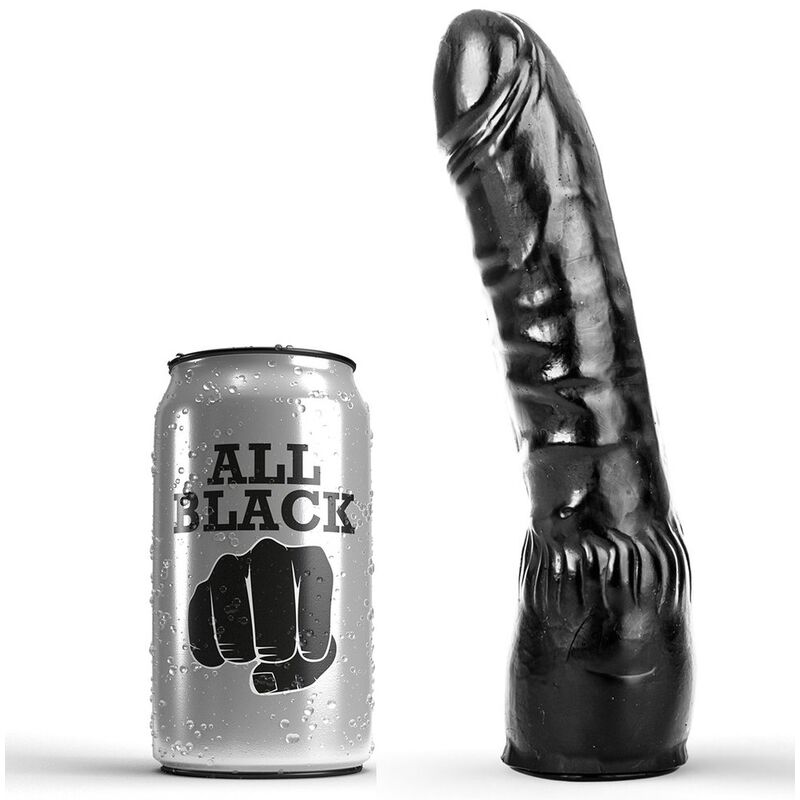 Imagen que nos facilita ALL BLACK de su producto erótico ALL BLACK - DILDO NEGRO REALÍSTICO 20 CM para nuestra categoría "JUGUETES BIENESTAR |Dildos sin Vibración|Penes realisticos".