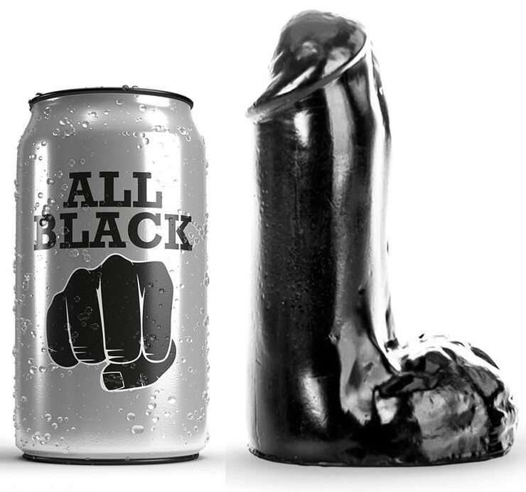 Imagen que nos facilita ALL BLACK de su producto erótico ALL BLACK - DILDO REALÍSTICO 13 CM para nuestra categoría "JUGUETES BIENESTAR |Dildos sin Vibración|Penes realisticos".