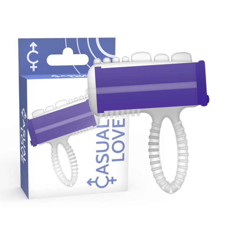 Imagen que nos facilita CASUAL LOVE de su producto erótico CASUAL LOVE - RING VIBRADOR LENGUA LILA para nuestra categoría "JUGUETES BIENESTAR |Juguetes para Hombres|Accesorios para el pene".