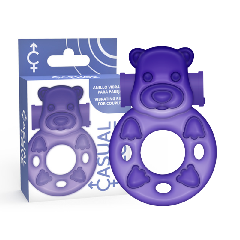 Imagen que nos facilita CASUAL LOVE de su producto erótico CASUAL LOVE - 26 ANILLO VIBRADOR CONEJITO LILA para nuestra categoría "JUGUETES BIENESTAR |Juguetes para Hombres|Accesorios para el pene|Anillos Pene|Anillos con Vibración".